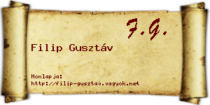Filip Gusztáv névjegykártya