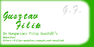 gusztav filip business card